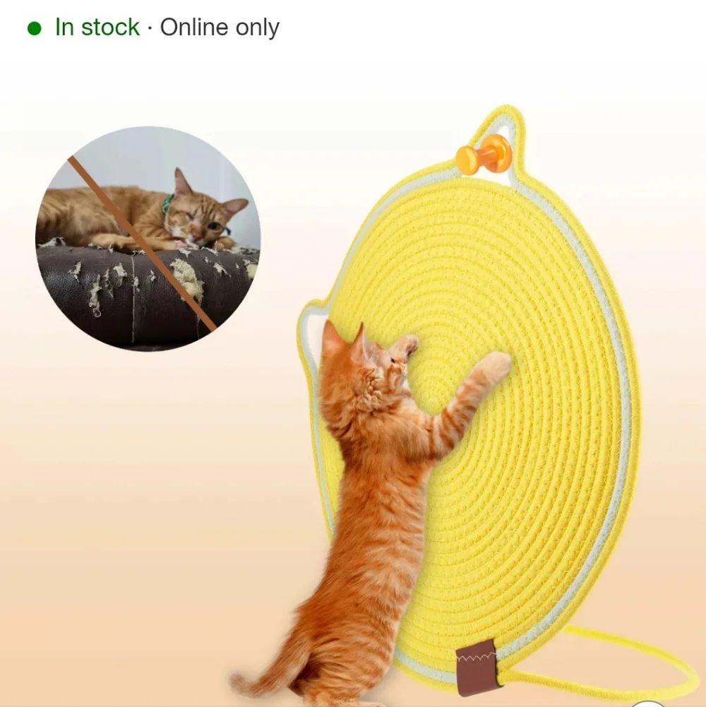 Yellow Cat Scratching Mat